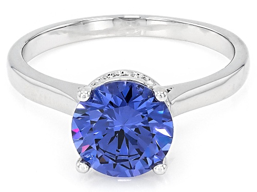 Bella Luce® Esotica™ 12.29ctw Tanzanite And Diamond Simulants Rhodium Plated Ottone Set