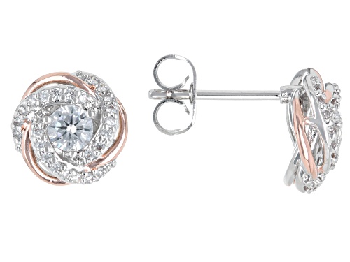 Bella Luce® Ottone 3.27ctw White Diamond Simulant Rhodium And 18k Rose Gold Over Brass Jewelry Set
