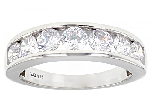 Bella Luce® 6.20ctw White Diamond Simulant Rhodium Over Sterling Silver Ring With Band(3.76ctw DEW) - Size 10