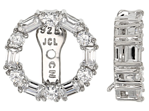 Bella Luce ® 9.08ctw Rhodium Over Sterling Silver Interchangeable Earrings (6.48ctw Dew)