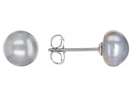 7-8mm Multi-color Cultured Freshwater Pearl Stretch Bracelet & Rhodium Over Silver Earrings Set of 3