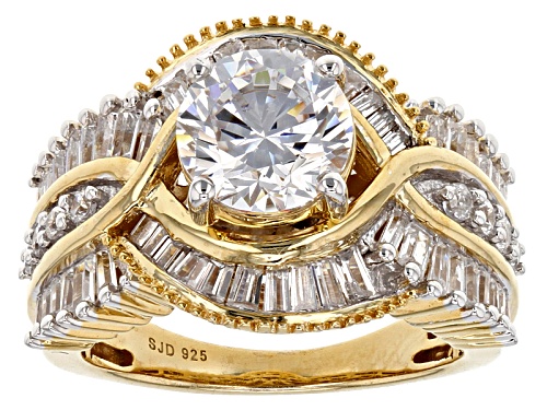 Charles Winston For Bella Luce ® 8.84ctw Diamond Simulant Eterno ™ Yellow Ring With Bands - Size 6
