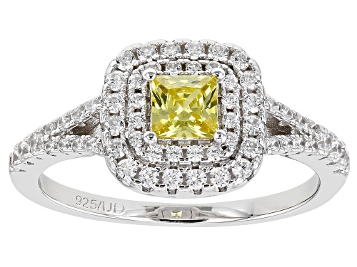 Bella Luce® 3.90ctw Diamond Simulants Rhodium Over Silver Rings. Set of 4 (2.36ctw DEW) - Size 10