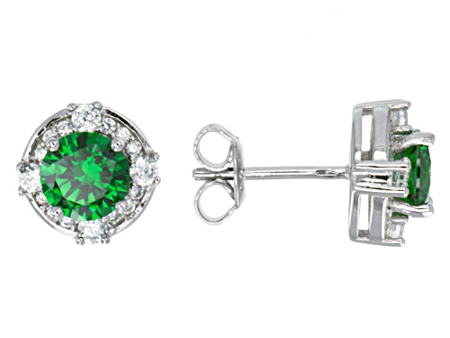 Bella Luce ® Tsavorite & Diamond Simulants Rhodium Over Silver Ring, Earrings, & Pendant Set