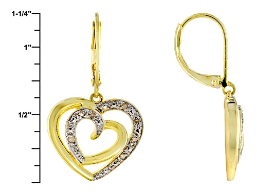 Emulous™ .25ctw Round Diamond 14k Yellow Gold Over Brass Heart Jewelry Set