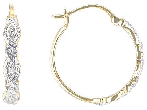 Engild™ Round White Diamond Accent 14k Yellow Gold Over Sterling Silver Ring And Earring Jewelry Set