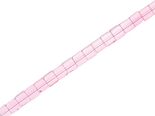 Chinese Crystal Glass appx 4mm Cube Shape Bead Strand Set of 5 in 5 Colors appx 15-16