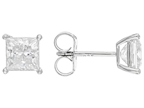 MOISSANITE FIRE® 4.40CTW DEW HEART SHAPE, PRINCESS CUT AND ROUND PLATINEVE® SET OF 3 PAIR STUDS