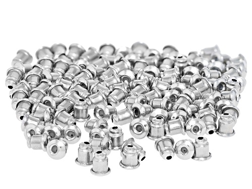 18k Gold over Stainless Steel and Stainless Steel Disk Post Earrings and Bullet Earring Backs