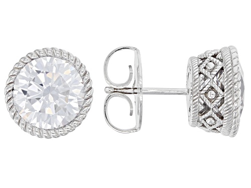 Judith Ripka Amethyst and Bella Luce® Rhodium Over Silver Interchangeable Earrings and Jacket Set