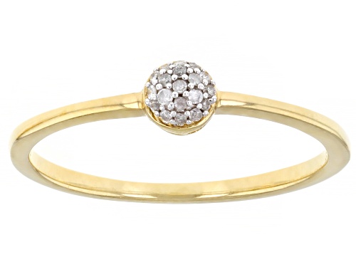 Open Hearts by Jane Seymour® .10ctw White Diamond 14k Yellow Gold Over Silver 3 Stackable Rings - Size 6