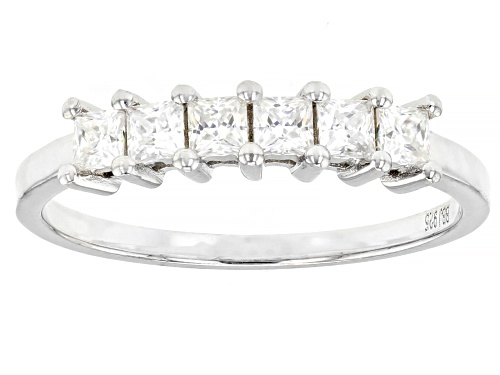 MOISSANITE FIRE(R) 1.20CTW DEW PLATINEVE(R) & 14K YELLOW GOLD OVER SILVER RING SET OF 2 BANDS - Size 5