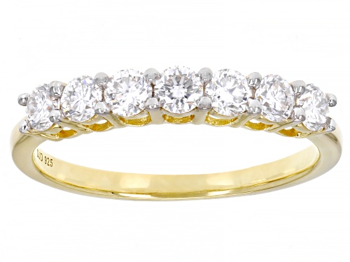 MOISSANITE FIRE(R) 3.20CTW DEW 14K YELLOW GOLD OVER SILVER RING SET OF 3 BANDS - Size 6