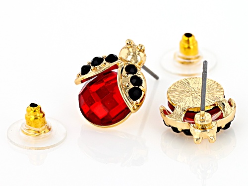 Off Park® Collection, Crystal Floral Garden Gold Tone Set of 5 Earring Carded Collection
