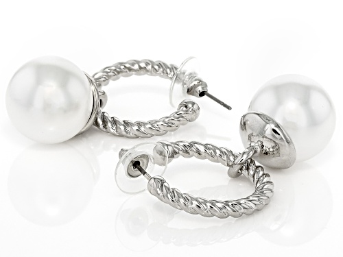 Off Park® Collection, 15.5mm Multi-Color Pearl Simulant Tri-Tone Set of 3 Dangle Earrings