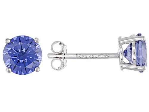 Pre-Owned Bella Luce® Esotica™ Tanzanite & White Diamond Simulants Rhodium Over Silver Ring & Earrin