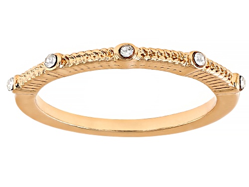 Pre-Owned Off Park® Collection, White Crystal Gold Tone Set of 5 Rings - Size 8