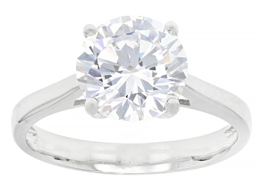 Pre-Owned Bella Luce® 13.28ctw White Diamond Simulant Rhodium Over Brass Ring and Stud Set