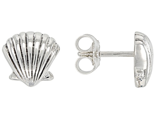 Pacific Style™ 4x3mm Lab Created Green Opal & Mother-of-Pearl Rhodium Over Silver Earring Set of 3