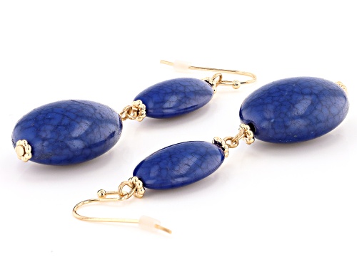 Paula Deen Jewelry™ Blue Bead Gold Tone Necklace and Earring Set