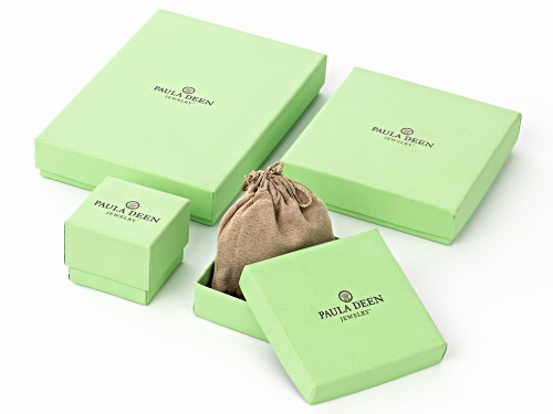 Paula Deen Jewelry™ White Crystal Two-Tone Textured Necklace & Earring Set