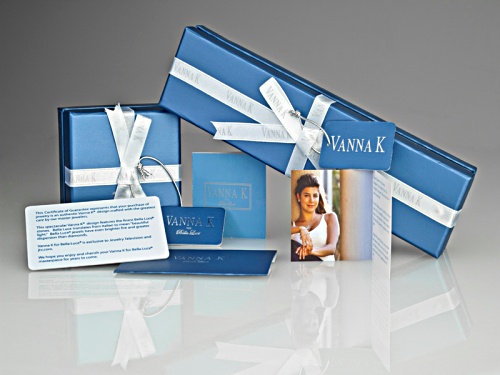 Pre-Owned Vanna K ™ For Bella Luce ® 5.69ctw White & Tanzanite Color Diamond Simulant Platineve ™ Ri - Size 10