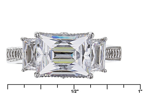 Tycoon For Bella Luce ® 5.77ctw Baguette And Round Platineve® Ring (3.50ctw Dew) - Size 11
