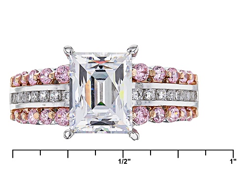 Tycoon For Bella Luce ® 5.42ctw White And Pink Diamond Simulant Platineve®Ring - Size 10