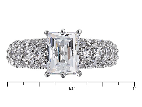 Tycoon For Bella Luce ® 4.85ctw Baguette & Round Platineve® Ring (2.78ctw Dew) - Size 8