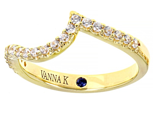 Vanna K™For Bella Luce®2.64ctw White Diamond Simulant Eterno™Yellow Ring With Guard (1.58ctw DEW) - Size 8