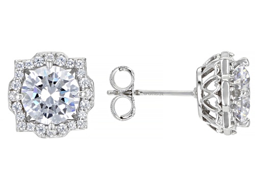 Vanna K™ For Bella Luce® 9.68ctw White Diamond Simulant Platineve® Ring And Earring Set