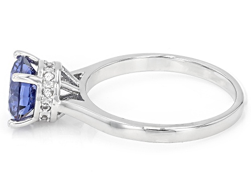 Bella Luce® Esotica™ 12.29ctw Tanzanite And Diamond Simulants Rhodium Plated Ottone Set