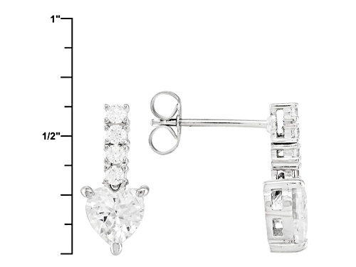 Bella Luce ® 10.27ctw Rhodium Over Sterling Silver Heart Jewelry Set (5.26ctw Dew)