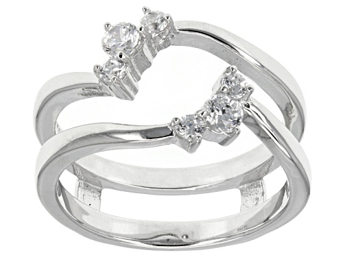 Bella Luce ® Dillenium Cut 4.33ctw Rhodium Over Sterling Silver Ring With Guard (2.58ctw Dew) - Size 12