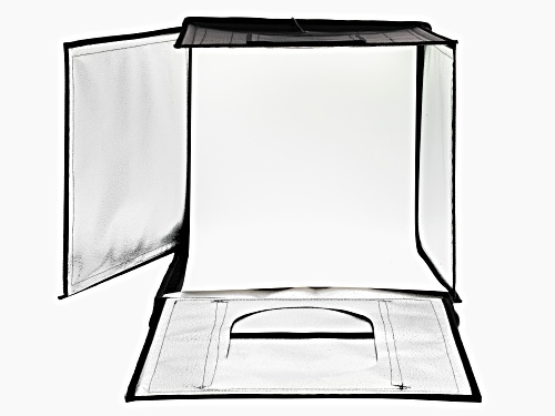 Portable Photography Studio Tent with LED Lights, 4 Backdrops, and Power Adapter with Storage Case