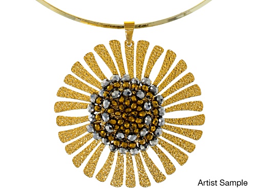 Beaded Sunflower Pendant Supply And Project Kit With Instructions