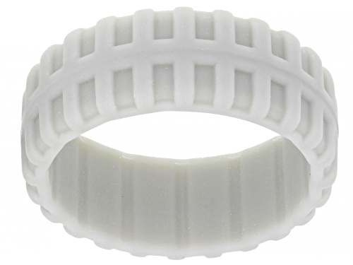 Camo Grey, Black, Navy and Light Grey Set of 4 Men's Silicone Band Rings - Size 11
