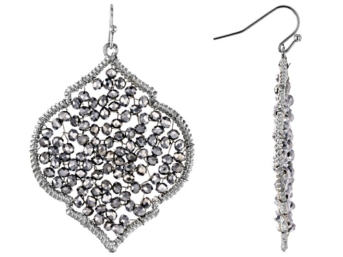 Off Park ® Collection, Set of Three Gray, Champagne and Silver Bead, Two- Tone Earrings