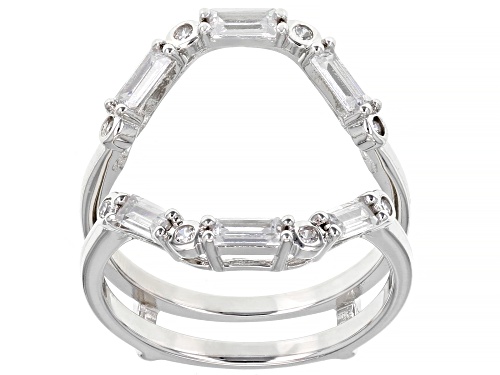 Pre-Owned Bella Luce® 8.23ctw White Diamond Simulant Platinum Over Sterling Silver 2 Ring Set (5.09c - Size 12