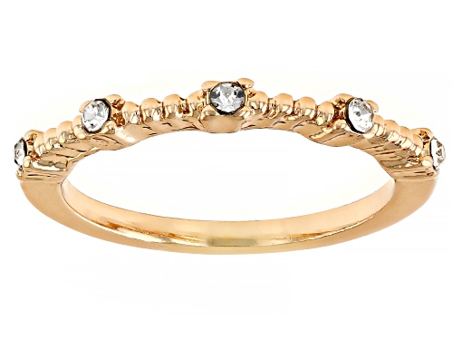 Pre-Owned Off Park® Collection, White Crystal Gold Tone Set of 5 Rings - Size 8