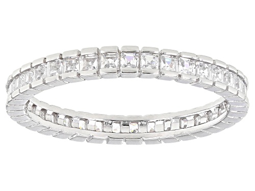 Pre-Owned Bella Luce ® 6.80ctw Rhodium Over Sterling Silver Eternity Band Rings- Set of 5 - Size 6