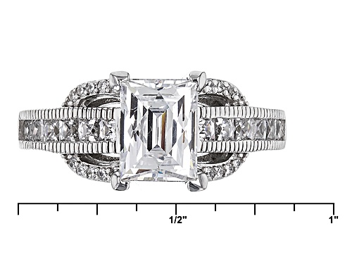 Tycoon For Bella Luce ® 3.93ctw Square And Round Platineve® Ring (2.54ctw Dew) - Size 9