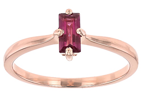 0.34ct Lavender Amethyst And 0.38ct Rhodolite 18k Rose Gold Over Sterling Silver Ring Set - Size 8