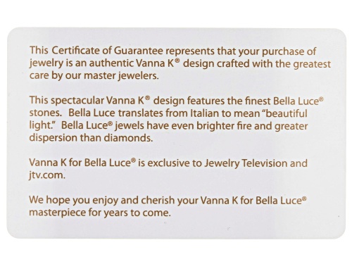 Vanna K™ For Bella Luce® 3.25ctw White Diamond Simulant Platineve® Ring(1.96ctw DEW) - Size 9