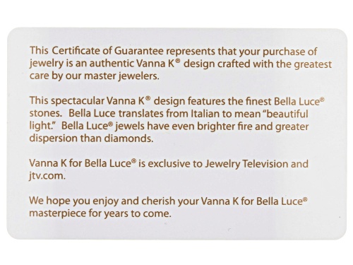 Vanna K™ For Bella Luce® 7.85ctw Diamond Simulant Platineve® & Eterno™ Yellow Ring(4.76ctw DEW) - Size 7