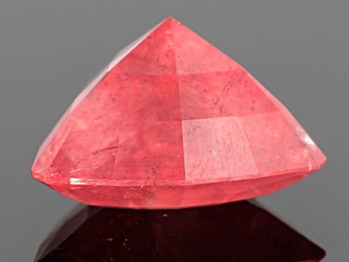 Sweet Home Mine Deep Pink Rhodochrosite 4.13ct 10x10mm Trillion With Gemworld Report
