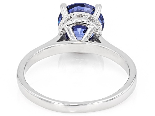 Bella Luce® Esotica™ 12.29ctw Tanzanite And Diamond Simulants Rhodium Plated Ottone Set
