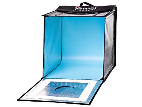 Portable Photography Studio Tent with LED Lights, 4 Backdrops, and Power Adapter with Storage Case