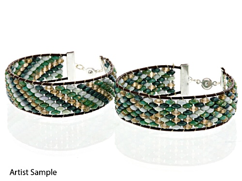 Hippy Chick Bracelet Supply Kit - Greens Includes Tutorial