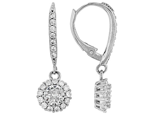 Pre-Owned Bella Luce® Ottone 13.60ctw Multi-Gemstone Simulant Rhodium Plated Earring Set